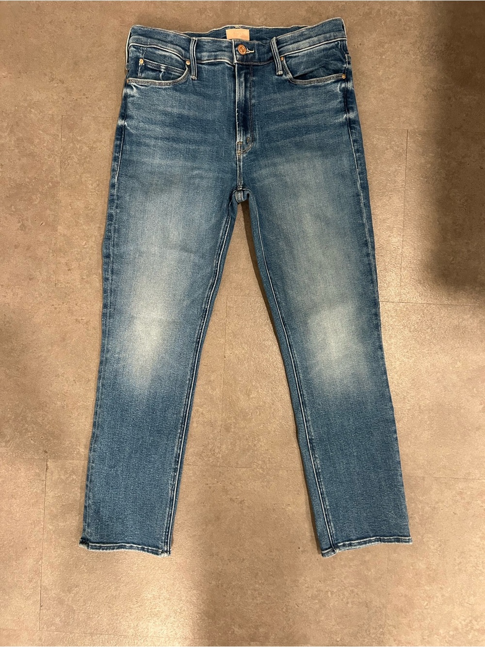 MOTHER The Mid Rise Dazzler Crop Jeans Size 30 - Picture 3 of 8